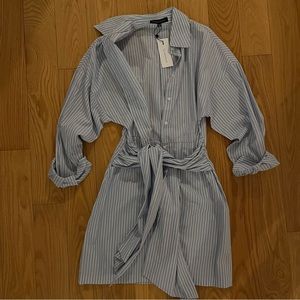 Dynamite blue/white striped shirt dress